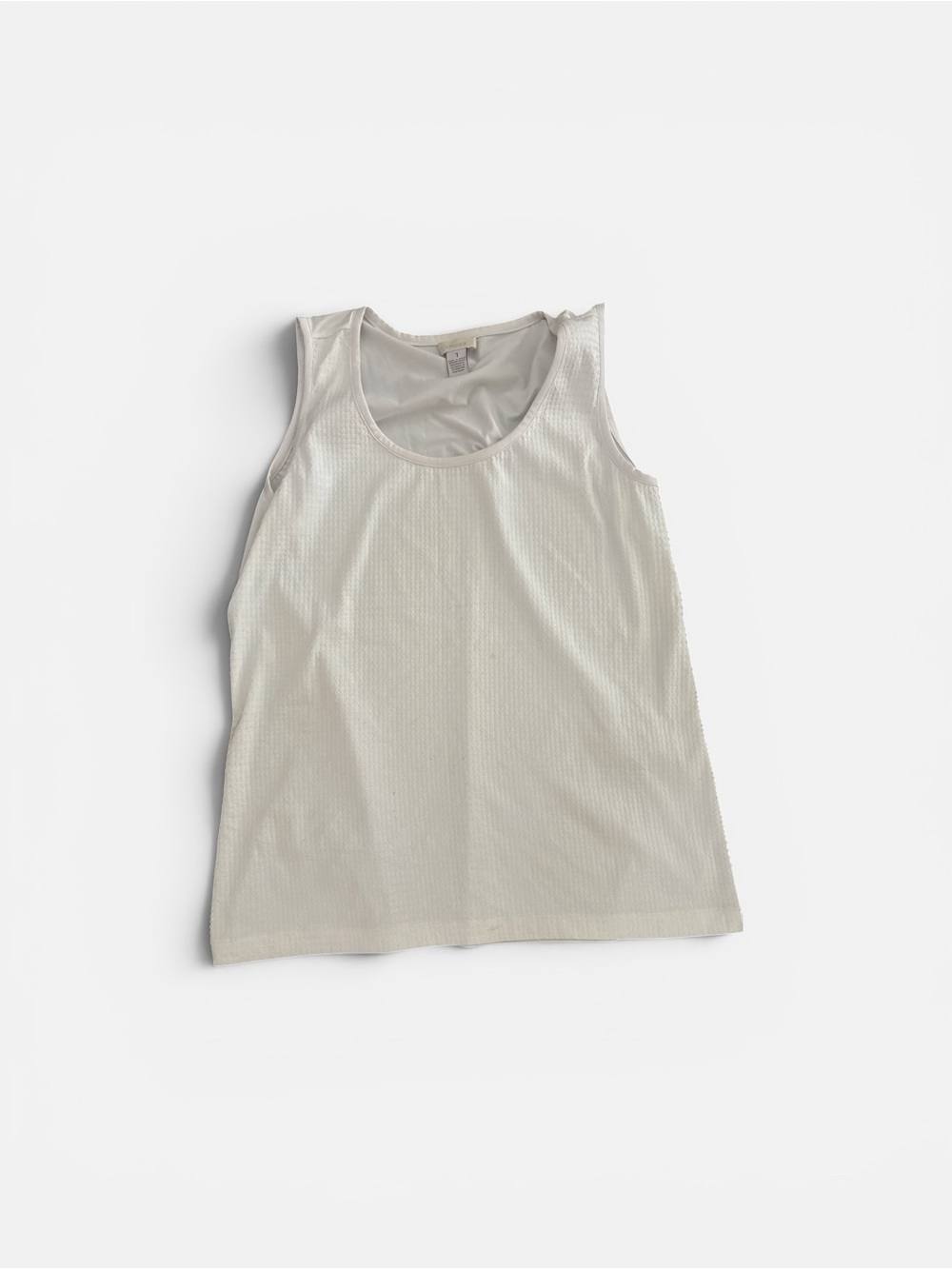 Chico's Cream Ribbed Tank Top